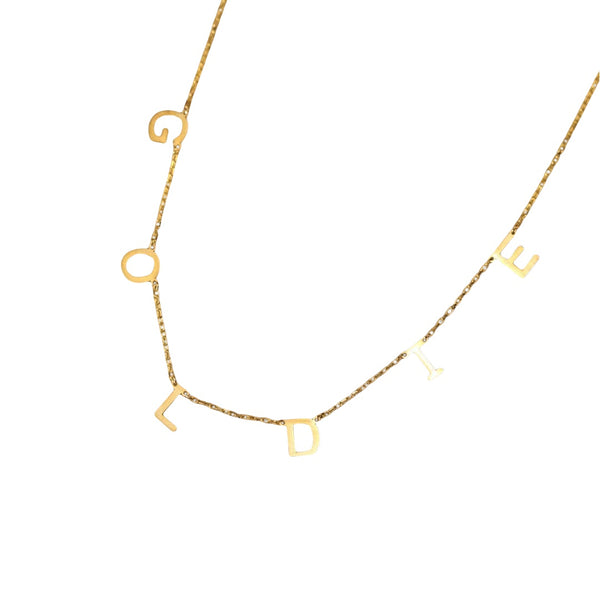 Refined Letter Spacing Name Necklace