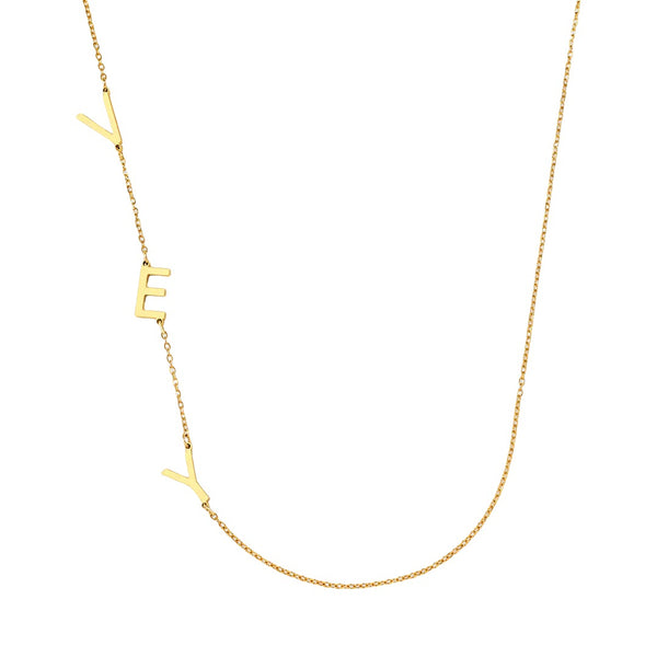 Offset Initial Necklace