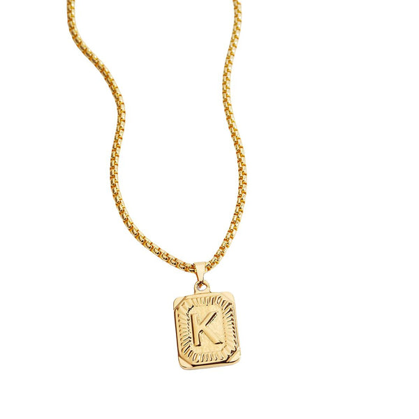 Signature Initial Card Necklace