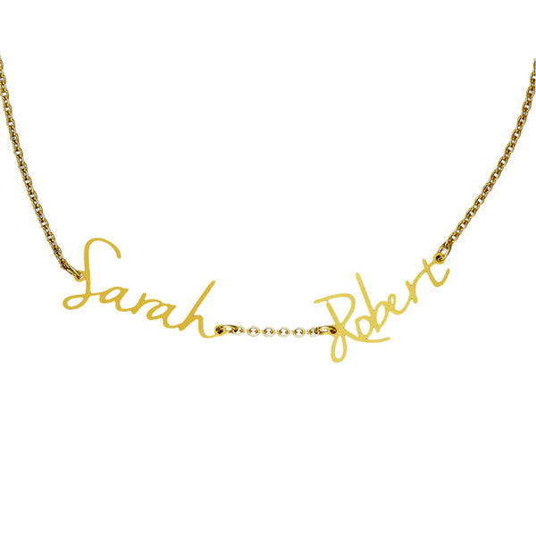 Enchanted Script Double Name Necklace