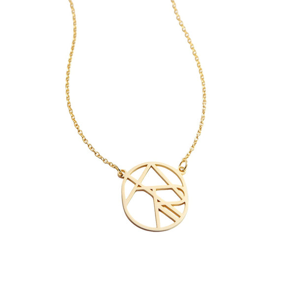 Elegant Round Monogram Necklace