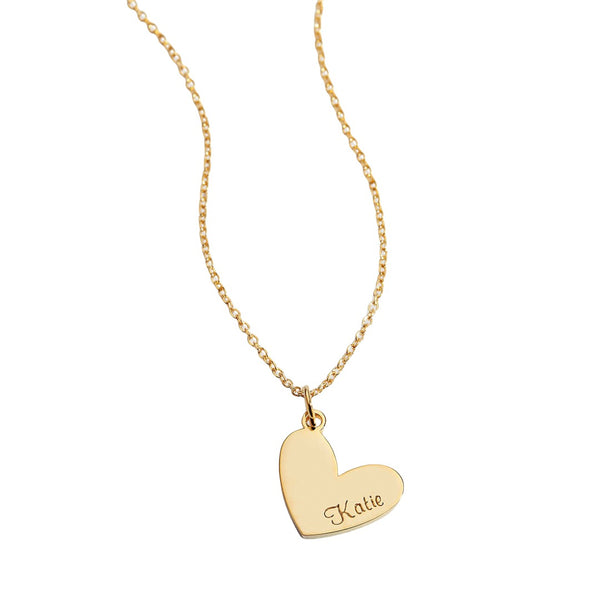 Delicate Heart Name Pendant Necklace