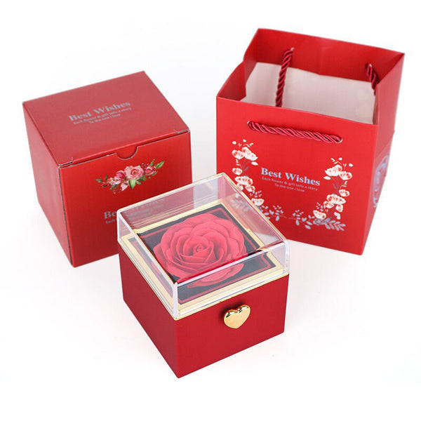 Square Acrylic Rotatable Jewelry Box